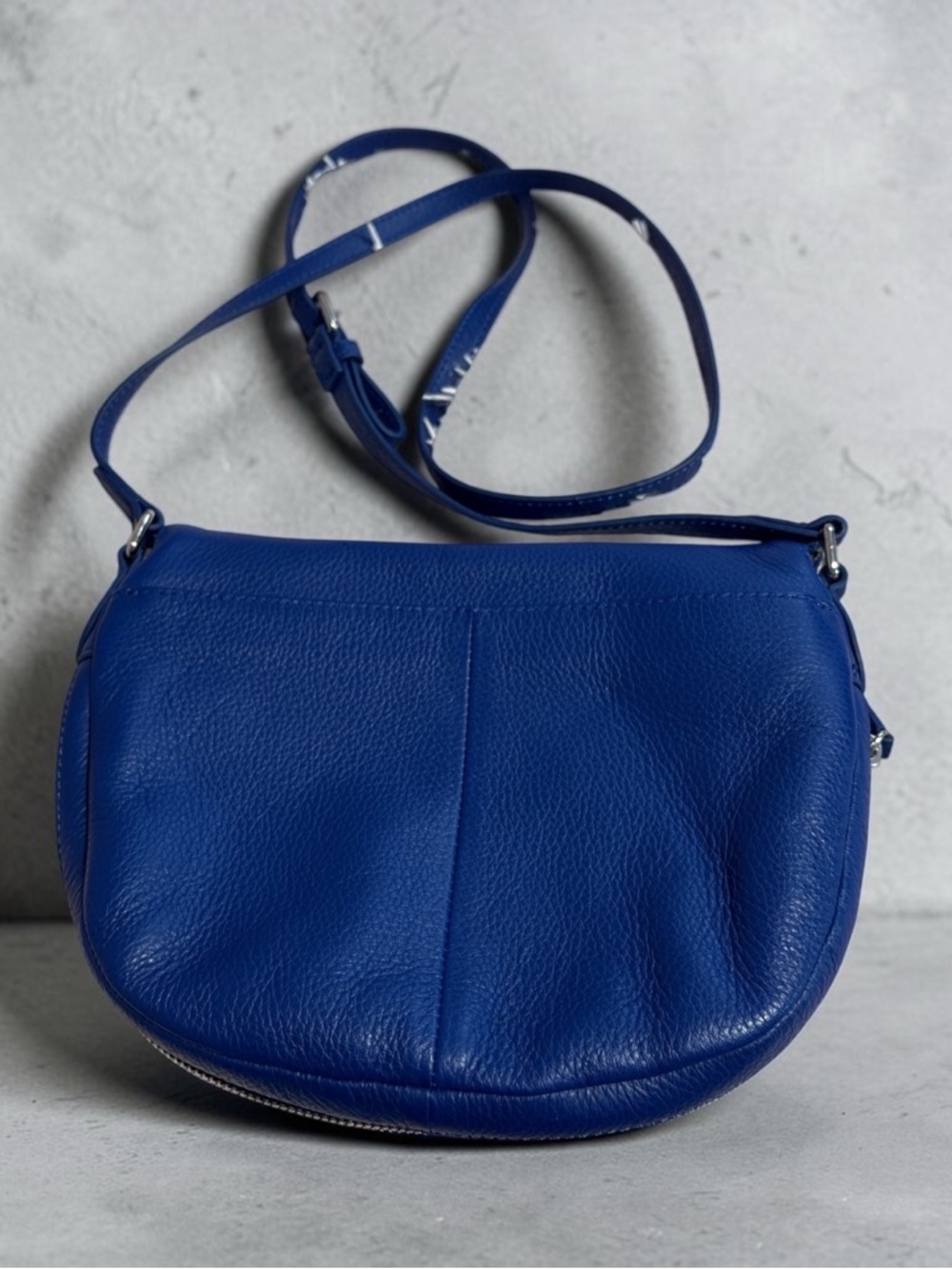 Vince Camuto Cobalt Blue Pebbled Leather Crossbody - Picture 3 of 14